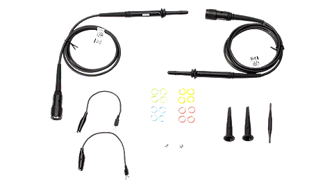 2-pack N2142A passive oscilloscope probes, 1:1/10:1 switchable, 75MHz, 300V CAT II, 1.3m cable, compatible with Keysight InfiniiVision series