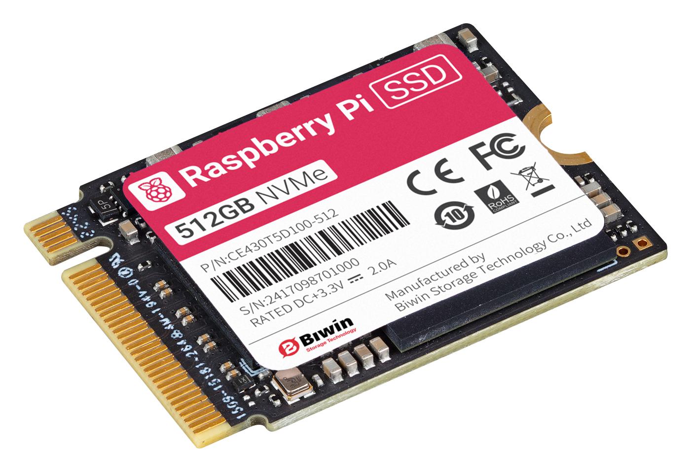 Raspberry Pi 512GB NVMe SSD