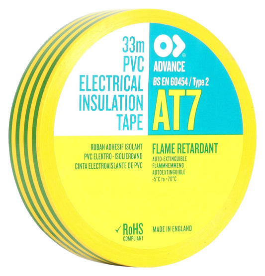 AT7 Premium Electrical Tape 33M X 19MM Green-Yellow