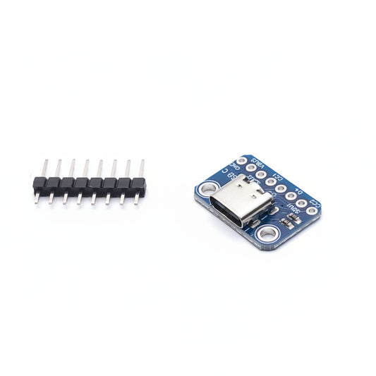 Electronic component with USB connector on a white background