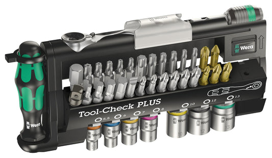 Socket & Bit Set, Tool-Check PLUS, 1/4" Drive, 39 Pieces