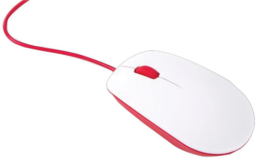Official Raspberry Pi  Red/White scroll mouse