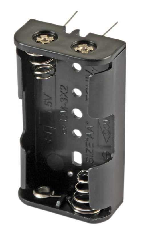 2 x AA Battery Holder, THT