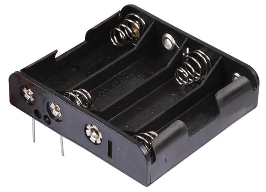 4 x AA Battery Holder, THT