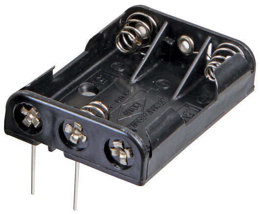 3 x AAA Battery Holder, THT