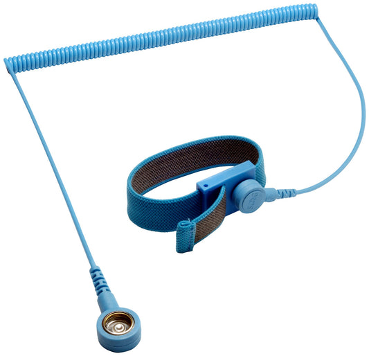 Wrist Band, Adjustable, Blue, 2.4 m Length, Snap, Stud