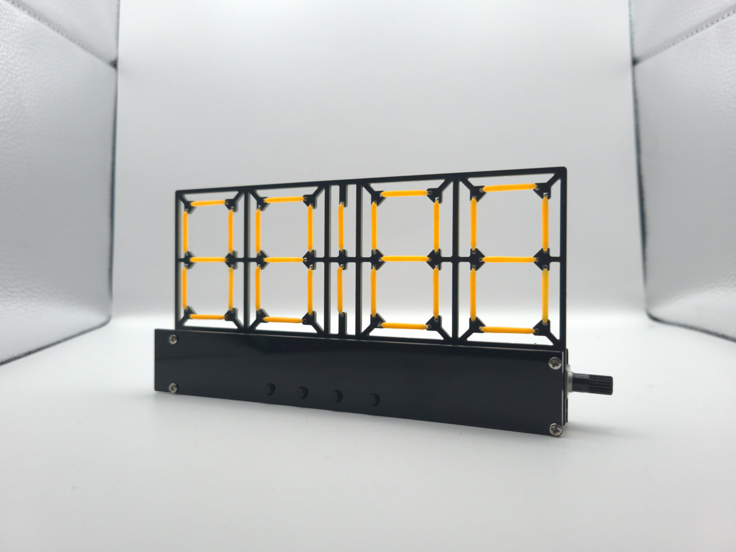 Alarm Clock Soldering Kit Assembled on a white Background