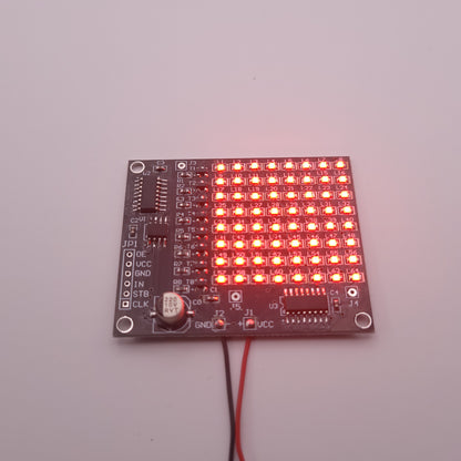 LED Soldering Kit On Grey Background with Test lights on